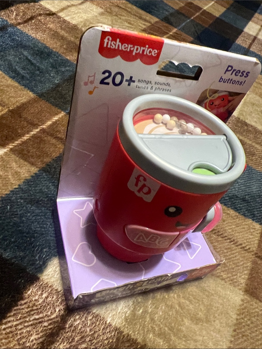 Fisher-Price Red and Gray Musical ABC Cup Toy